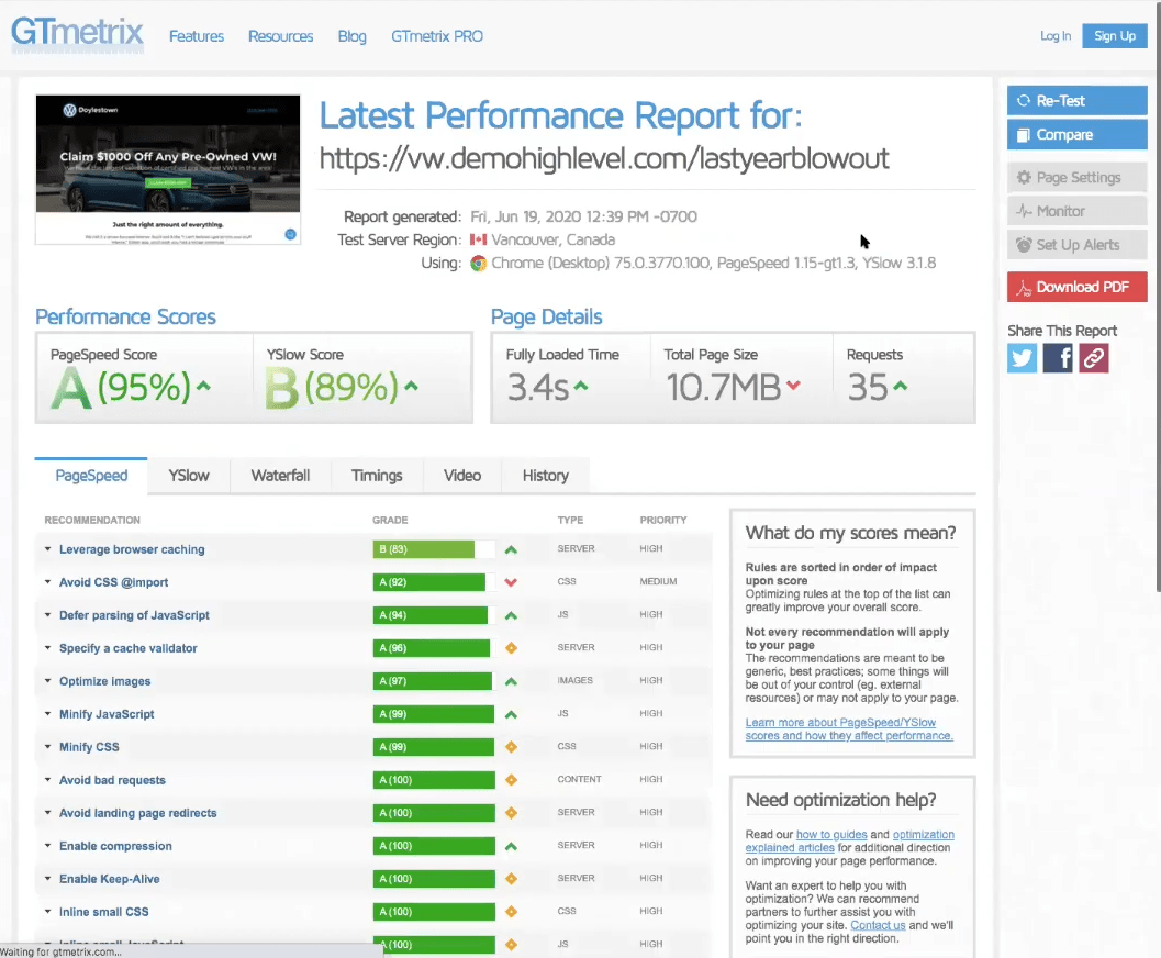 HighLevel Pages LIGHTNING FAST